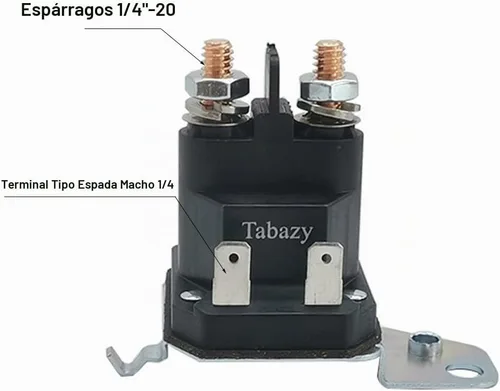 Vista 2 de Solenoide de arranque para tractor de césped compatible con cortacéspedes MTD Cub Cadet Troy-Bilt Yard Man 725-06153A 725-06153