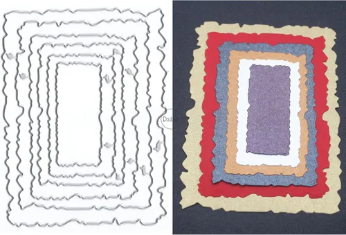 Vista 28 de DzIxY Troqueles de corte de metal con borde de encaje para kit de fabricación de tarjetas, troqueles de papel de relieve, plantillas de máquina de 10
