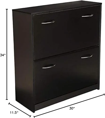 Vista 2 de Venture Horizon Zapatero doble apilable - Negro