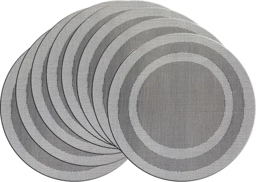 Vista 22 de PIGCHCY Juego de 4 manteles individuales en forma de cuña para mesa de comedor, tejido cruzado, lavables, resistentes al calor, manteles Bambúes