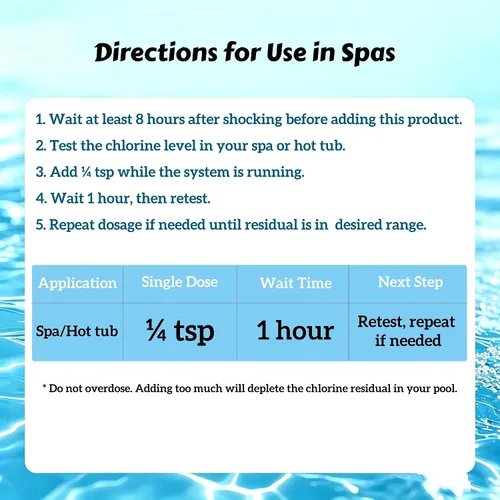 Vista 6 de Neutralizador de cloro para piscinas Tiosulfato de sodio de acción rápida, 1 libra Reduce el cloro y el bromo para piscinas y jacuzzis (1 lb)