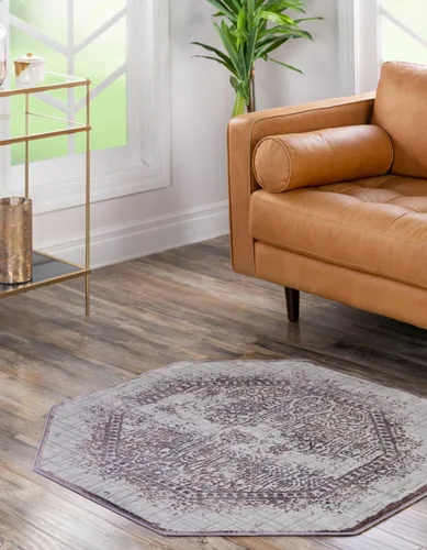 Vista 16 de Unique Loom Aberdeen Collection - Alfombra de área Stanhope (2' 7" x 6' 1" camino, gris/beige)