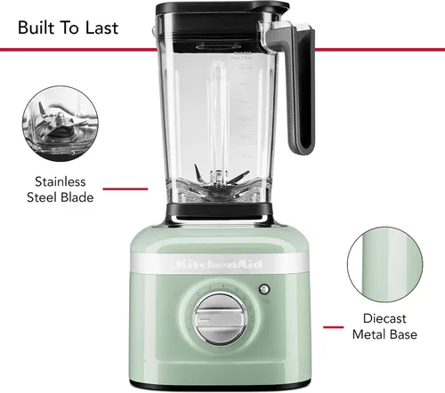 Vista 4 de KitchenAid Batidora de velocidad variable K400 con manipulador - KSB4028 - Pistacho