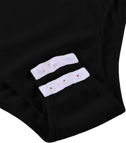 Vista 4 de Remidoo Bodis de punto acanalado de manga corta con cuello y botones frontales para mujer