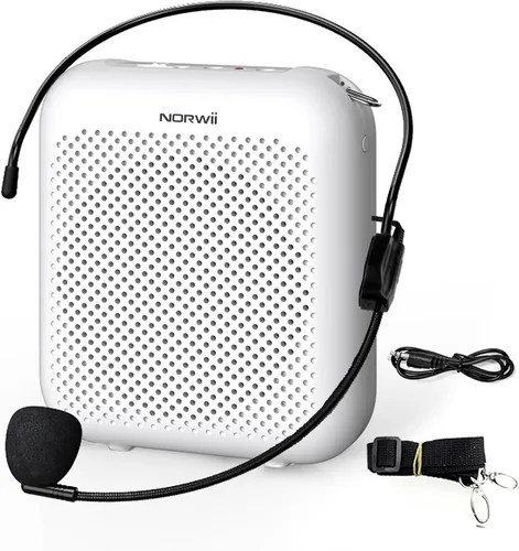 Vista 12 de Norwii Amplificador de voz Bluetooth para profesor con micrófono con cable Negro - 4000mAh
