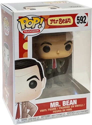Vista 5 de Funko Pop! Movies: Mr. Bean - Figura de vinilo de Mr. Bean (incluye funda protectora compatible con Pop Box)