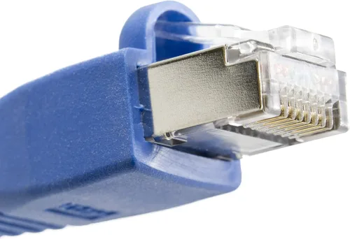 Vista 7 de NTW Cable Ethernet Cat6 blindado de 5 pies con conector RJ45 chapado en azul para módem, router, PC, Mac, laptop, PS2, PS3, PS4, Xbox 360, panel