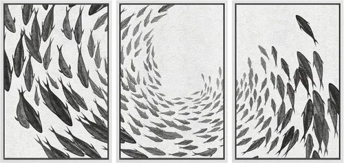 Vista 80 de SIGNWIN Lienzo enmarcado para pared, juego de arte tranquilo con reflejo de lago, acuarela, montaña y agua, ilustraciones modernas, arte abstracto