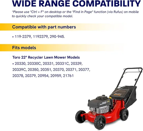 Vista 5 de Canamax 119-2379 - Cable de control de tracción para reciclador Toro de 22 Cortadoras de césped autopropulsadas 20330 20331 20339 20350 20351