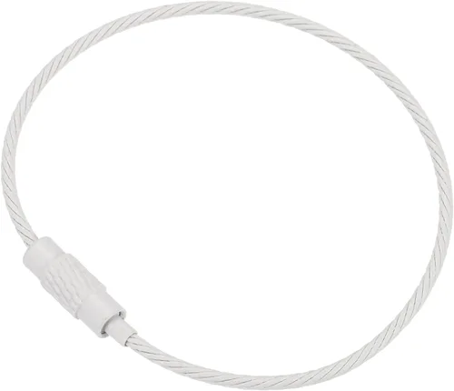 Vista 73 de PATIKIL Llavero de alambre Cables de acero titanio Llavero Loop para senderismo al aire libre