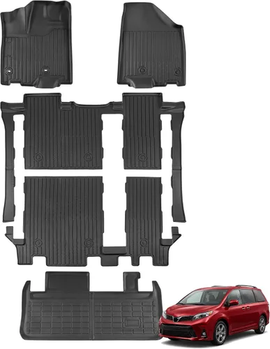 Vista 40 de Alfombrillas para suelo de Dodge Durango 2016-2025 2026 de 6 asientos, protector de carga para todo tipo de clima, TPE resistente, impermeable