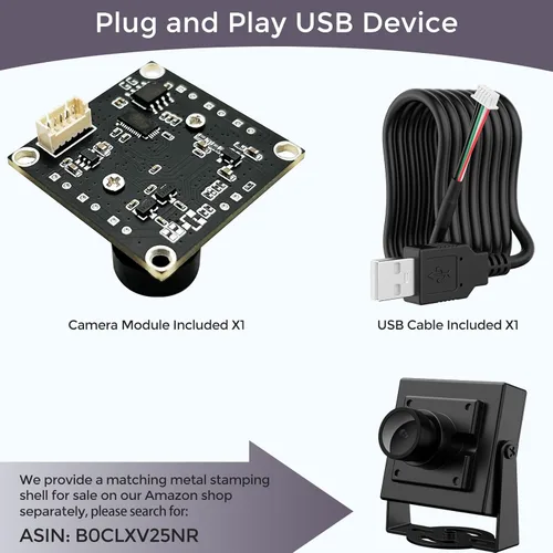 Vista 6 de Cámara 720P USB 2.0 UVC con DFOV de 120° para Raspberry Pi, Jetson Nano, Hardware Integrado - Compatible con Windows, Linux, Mac OS, Android