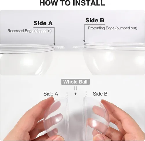 Vista 5 de himaly - Esferas decorativas transparentes y rellenables, para decoración de bodas, Año Nuevo, 20