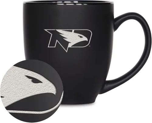 Vista 56 de Rico Industries - Taza de cerámica mate negra con grabado láser estándar de 15oz para NCAA (escuelas T & U) - Para bebidas calientes o frías