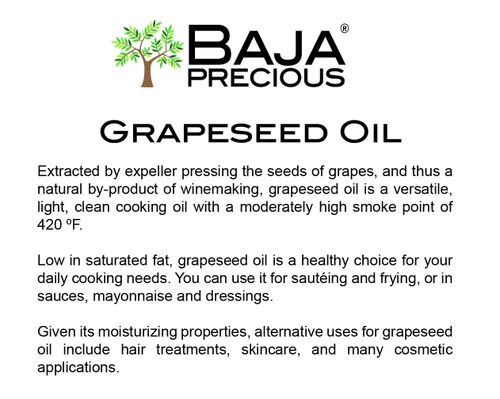 Vista 2 de Baja Precious, aceite de semilla de uva, 1 galón
