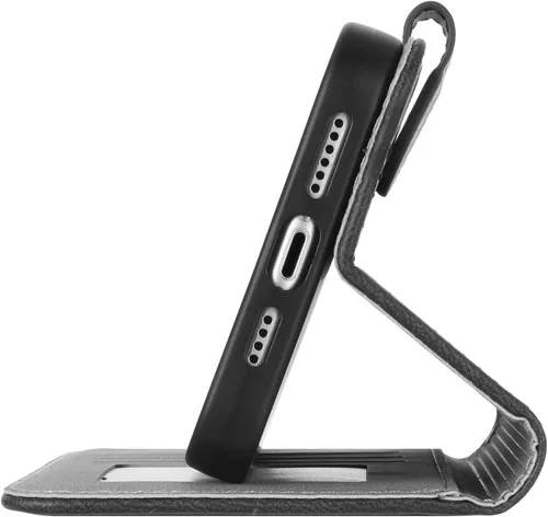 Vista 4 de Compatible con Xiaomi Pocophone F1, compatible con Xiaomi Poco F1 Flip Kickstand Cierre Magnético Wallet Funda para teléfono Negro