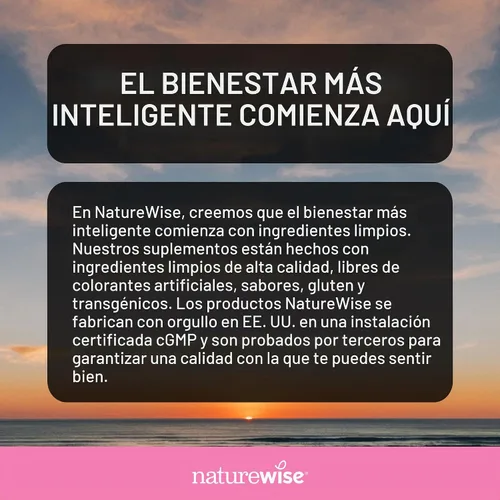 Vista 10 de NatureWise Vitamina para el cabello, piel y uñas, biotina 5000mcg con ácido hialurónico, colágeno para mujeres con complejo C, B, D3, A, E, hierro