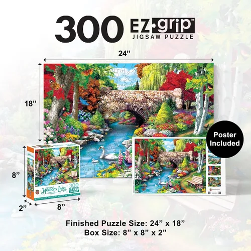 Vista 2 de Masterpieces Rompecabezas EZ Grip de 300 piezas, Willow Whispers, 18 x 24 pulgadas
