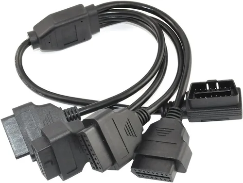 Vista 7 de Cable divisor OBD II OBD2 de 1.64 pies/19.7 in, cable de extensión macho OBDii de 16 pines a hembra,Adaptador de cable extensor de diagnóstico