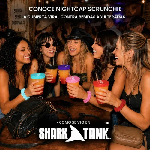 Vista 3 de Nightcap Coletero Cubrevasos - El Coletero Reutilizable para Prevención de Adulteración de Bebidas Como se Vio en Shark Tank
