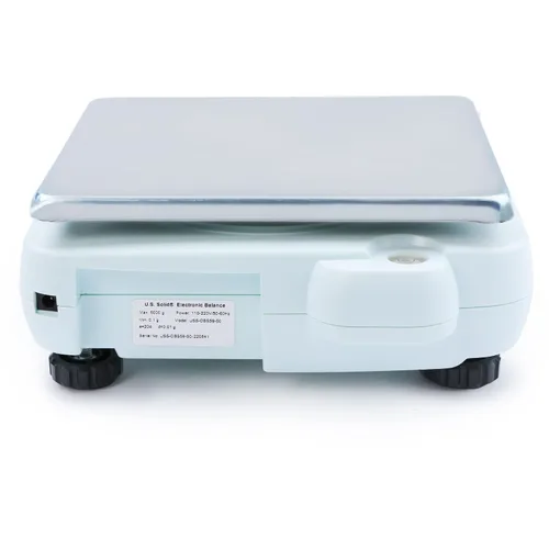 Vista 6 de U.S. Solid Balanza analítica digital 4.4 lbs x 0.00 oz, báscula de laboratorio de alta precisión, peso de calibración de 17.64 oz, 10