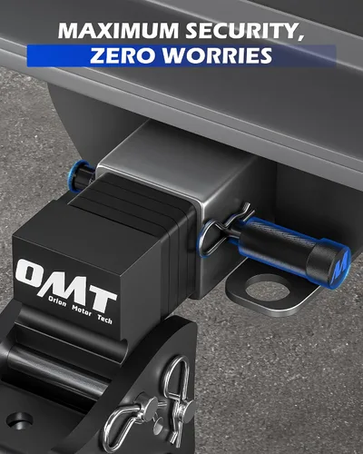 Vista 2 de Orion Motor Tech Pasador de enganche de bloqueo, se adapta a receptor de 2 pulgadas con bloqueo de pasador de enganche de 5/8 pulgadas de diámetro