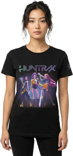 Vista 2 de K-Pop Kpop Demon Hunters Huntrix Rumi Mira Group Pose Camiseta