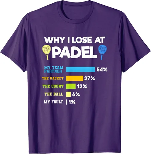 Vista 50 de Camiseta Why I Lose At Padel Answers Not My Fault