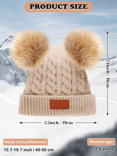 Vista 2 de Geyoga girls unisex-baby Beanie