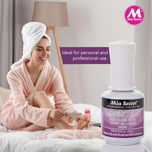 Vista 2 de Mia Secret Profesional - Gel de inmersión UV, LED inodoro, sistema de inmersión acrílico (1/4 oz.)
