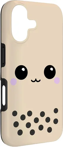 Vista 3 de Lindo Kawaii Bubble Tea Boba Tea Boba Face Case para iPhone 17