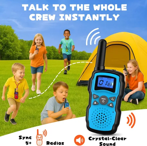 Vista 5 de Wishouse Walkie Talkies para niños recargable