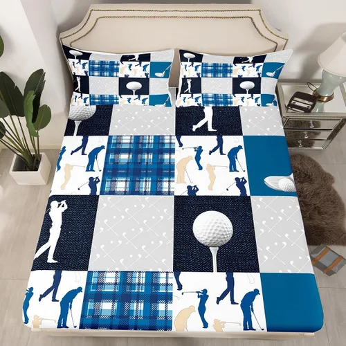 Vista 10 de Juego de ropa de cama de silueta de caballo vaquero, tamaño individual, sábana bajera ajustable de microfibra suave de microfibra suave con diseño