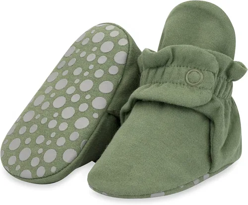Vista 29 de Zutano - Botines de algodón orgánico para bebé, unisex, con suela antideslizante Brezo gris
