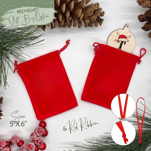 Vista 7 de Adorno de Navidad personalizado con inicial de sombrero de Papá Noel, decoración de árbol de Navidad con nombre de familia, calcetín con monograma