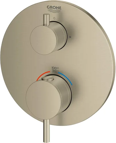 Vista 2 de GROHE 24151EN3 Atrio - Moldura termostática de doble función con 2 manijas, níquel cepillado InfinityFinish