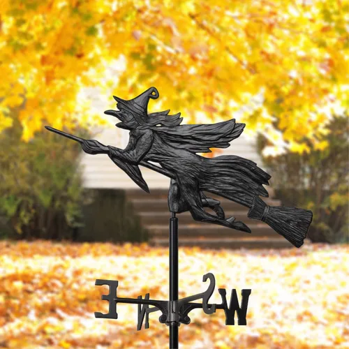Vista 6 de Whitehall Productos Flying Witch Garden Veleta negra