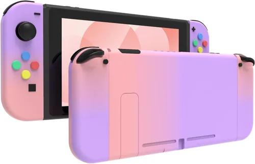 Vista 5 de EKEPIN NS Joycon - Carcasa para mando de mano para Nintendo Switch Joy-Con (LR), carcasa de repuesto para bricolaje con botones de colores sin