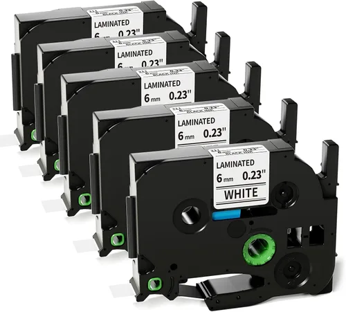 Vista 12 de MarkDomain Cinta de etiquetas de repuesto compatible para Brother P Touch TZe Tz 0.472 in 0.47 pulgadas