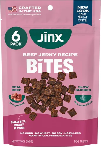 Vista 17 de Jinx Chicken Bites Jerky - Golosinas para perros, suaves y masticables, golosinas jerky totalmente naturales para perros con pollo sin jaula