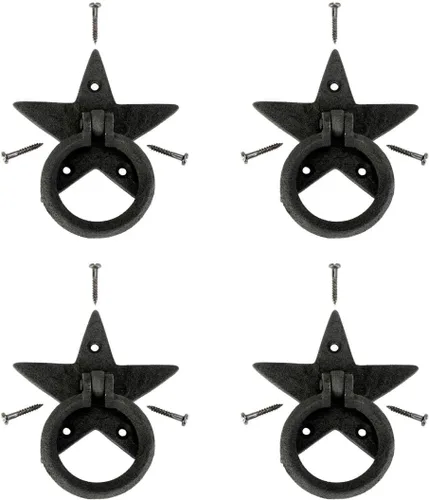 Vista 80 de Renovators Supply Manufacturing Manijas de Gabinete de 3 pulgadas de Hierro Forjado Negro Tiradores de Cajón Manijas Antiguas de Gabinete de Cocina