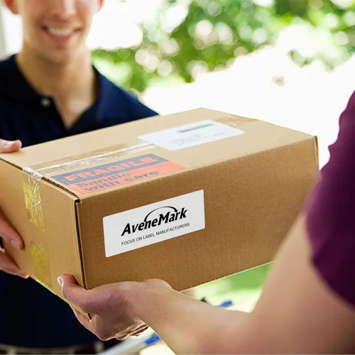 Vista 8 de AveneMark 12 rollos de etiquetas térmicas directas adhesivas de 2" x 1" para códigos de barras, direcciones postales, etiquetas de envío compatibles