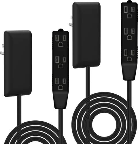 Vista 16 de LIDER LWE3-315-BK - Extensor de toma de corriente de cara plana con 3 receptáculos, enchufe de pared ultrafino, regleta de alimentación con cable