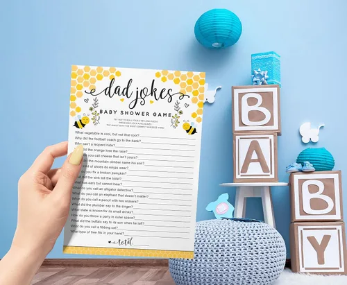Vista 2 de Your Main Event Prints Paquete de 50 juegos para baby shower, divertido juego de bromas para papá, ideal para baby shower, baby shower, baby