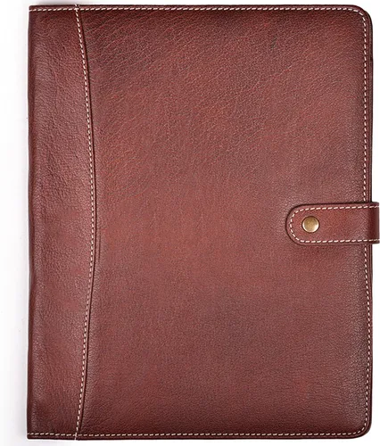 Vista 9 de Leather Village Organizador de Portafolio de Cuero - Padfolio Profesional de Negocios para Hombres y Mujeres - Elegante Portador de Tarjetas