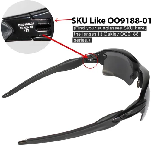 Vista 4 de Walleva Lentes de repuesto polarizadas de transición/fotocrómicas para gafas Oakley Flak 2.0 XL (Serie OO9188)