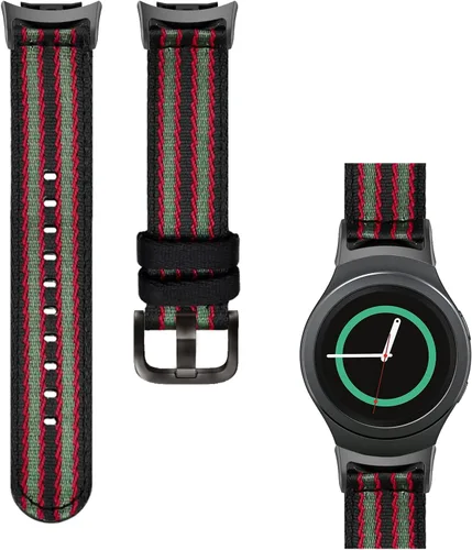 Vista 15 de Correa de nailon tejida compatible con Samsung Gear S2 SM-R720/SM-R730 Smartwatch de ajuste rápido suave transpirable correa deportiva de repuesto