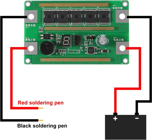 Vista 4 de Batería Almacenamiento de energía Máquina de soldadura por puntos Equipo de soldadura Soldadores por puntos DIY Pequeña placa de circuito PCB