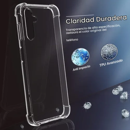 Vista 3 de Compatible con Samsung Galaxy A14 5G/4G, M14 5G Case Clear Samsung Galaxy A14 5G, A14 4G, M14 5G, funda protectora de goma TPU flexible de absorción