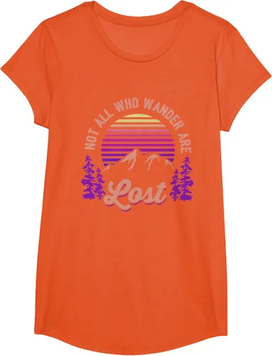 Vista 75 de Not All Who Wander Are Lost Vintage Mountains - Camiseta de senderismo, Negro, S